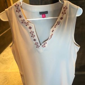 Vince Camuto cream blouse. Size Med.